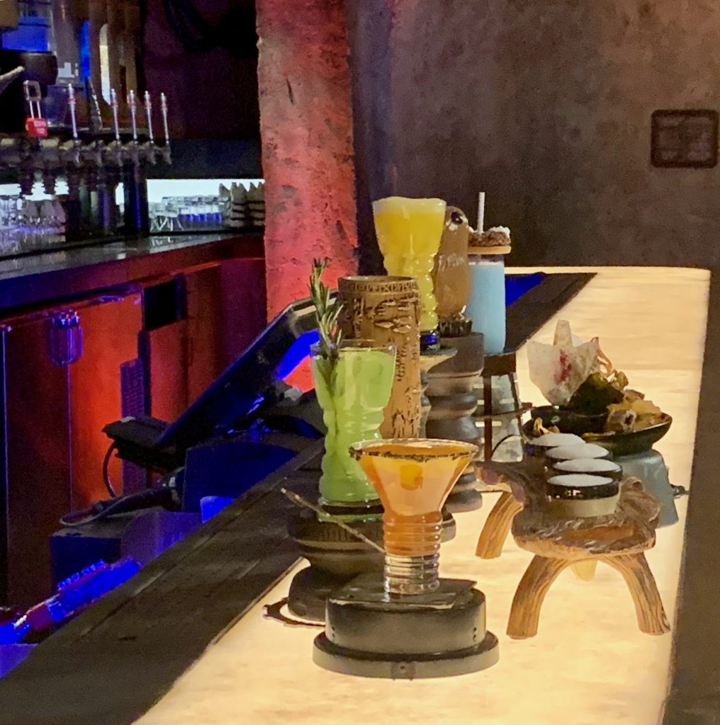 Drink selections at Oga's Cantina