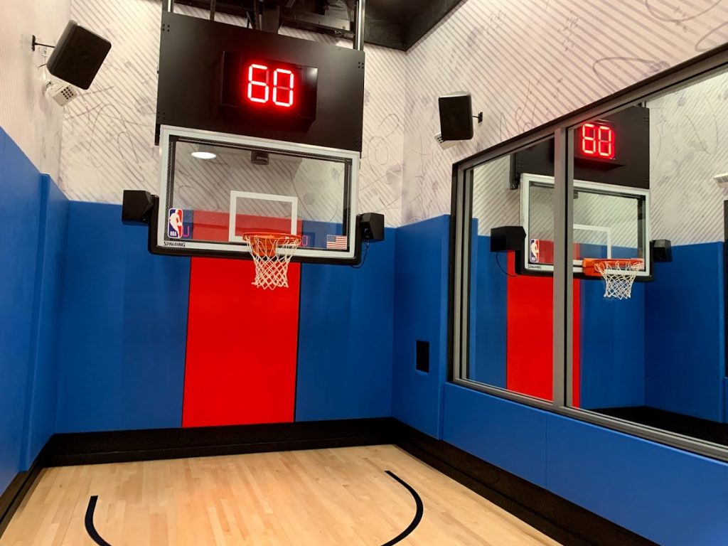 60 second count down on mini basketball court