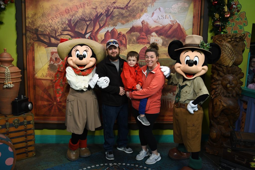 Safari Mickey (holiday edition) with The Kauffman Family
