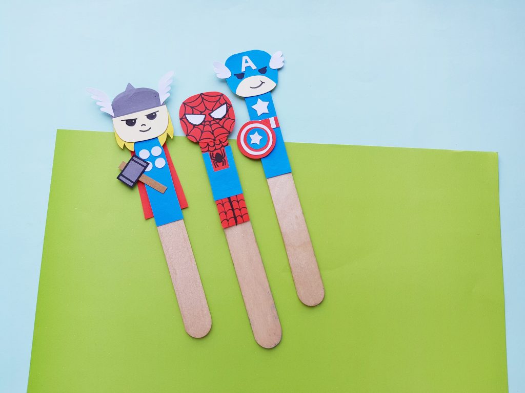 Make Avengers Finger Puppet Craft